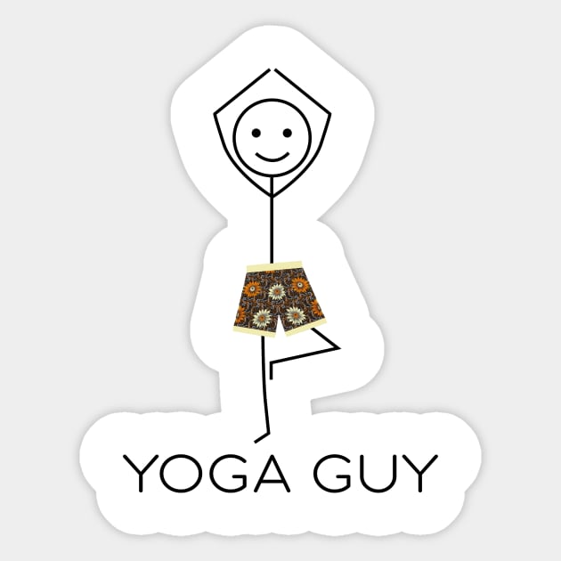 Funny Men Yoga Sticker by MasutaroOracle